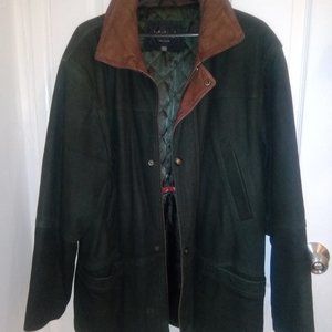 Suede Leather Coat - Size 46